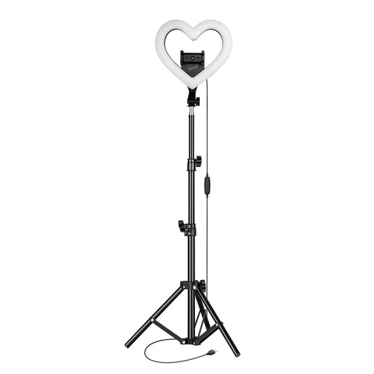 Supersonic 10" Heart-Shaped LED Ring Light with Tripod Supersonic