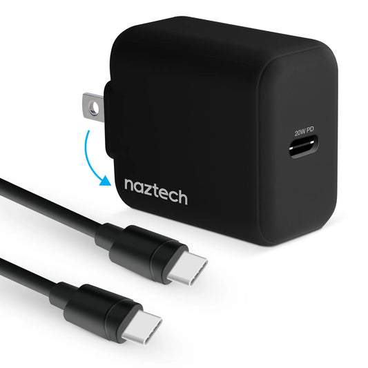 Naztech 20W USB-C PD Wall Charger with 4ft USB-C to USB-C Cable Hypercel Corporation