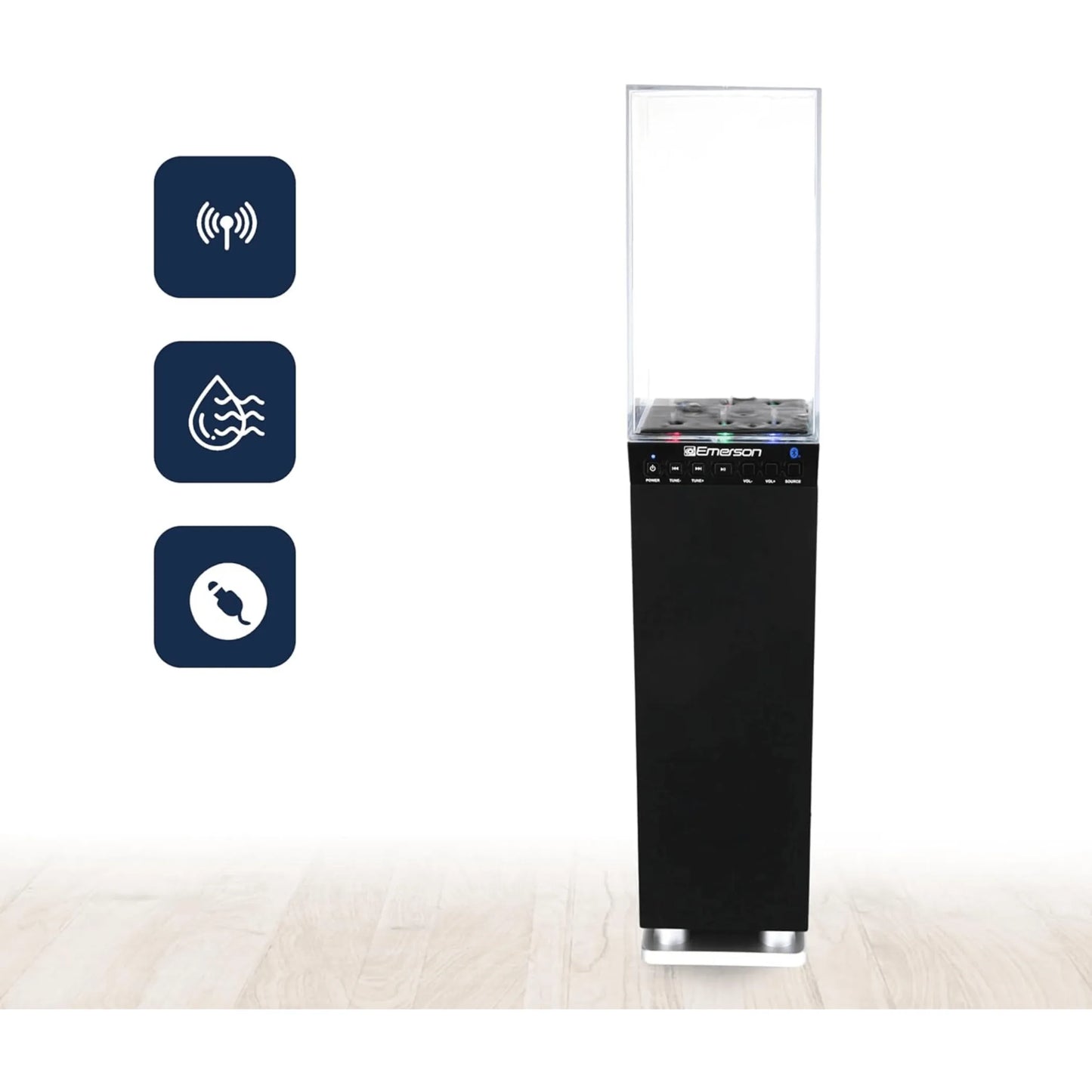 Emerson Dancing Water Light Tower Bluetooth Speaker System Emerson