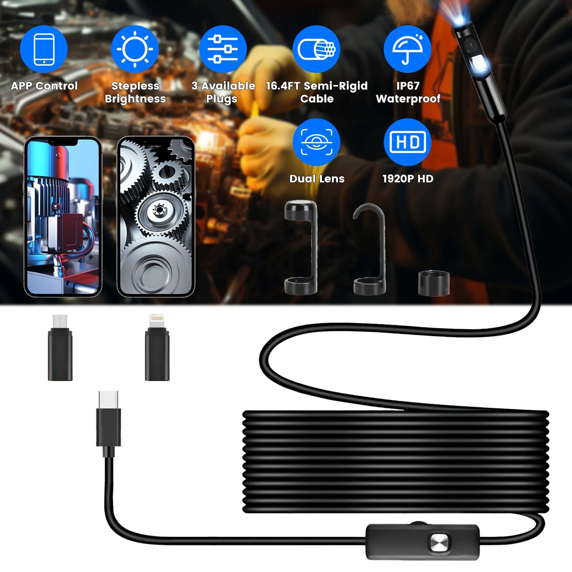 Linx 1920P HD Waterproof Endoscope Inspection Camera (IP67) Linx Group