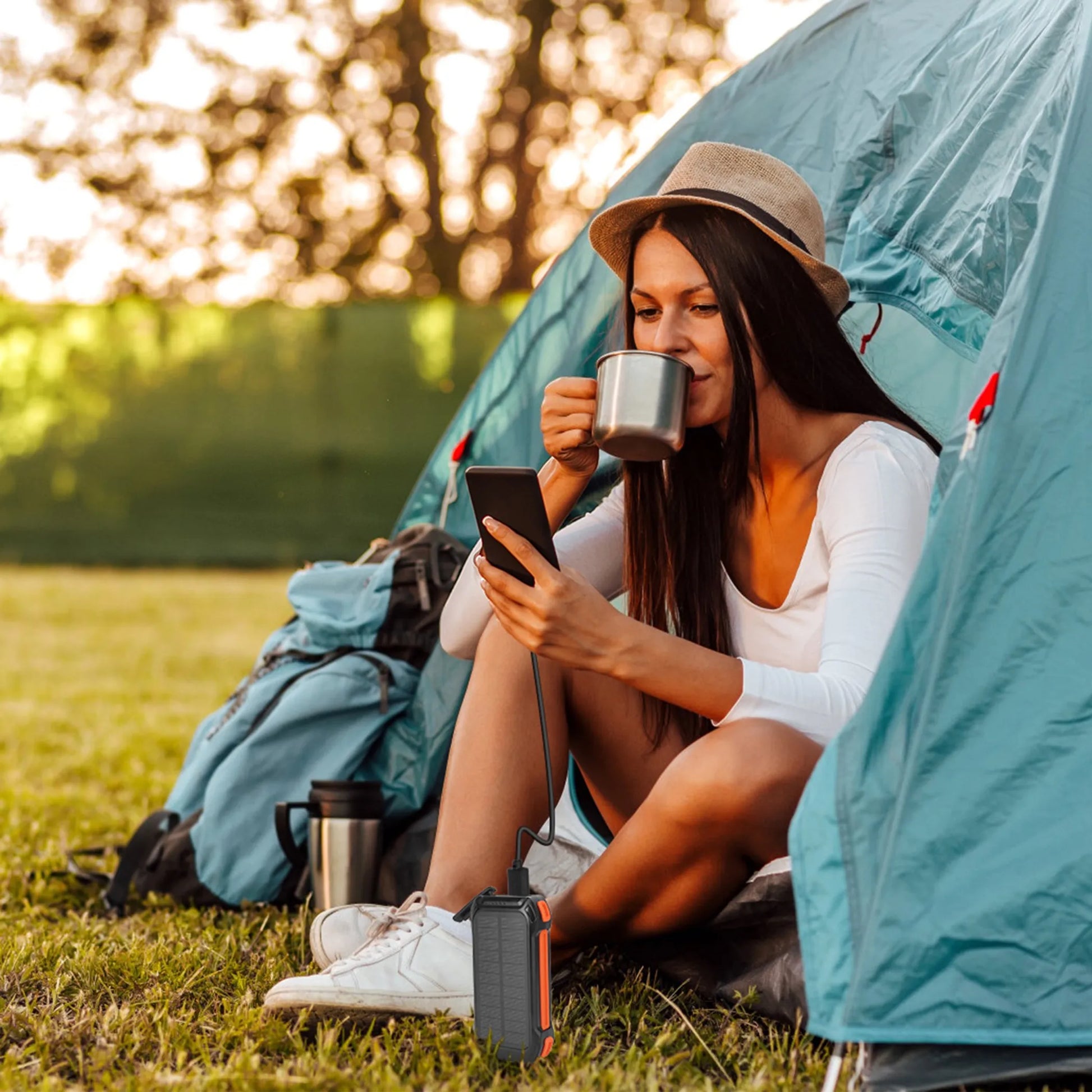 Linx Group 49800mAh Rugged Solar Power Bank with Wireless Charging Linx Group