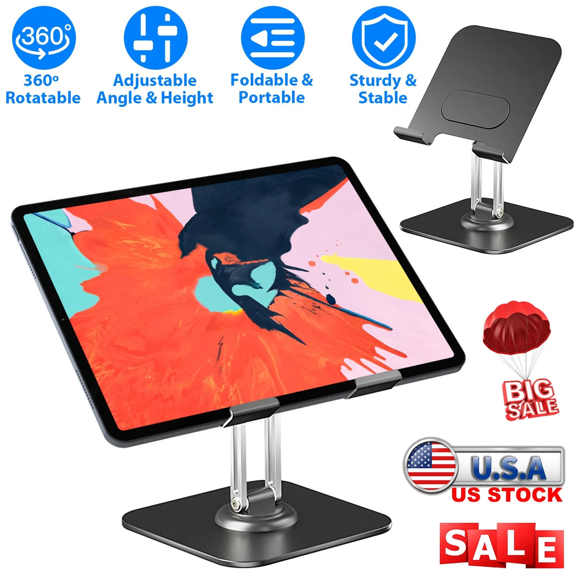 Foldable Adjustable Tablet Stand with 360° Rotation Linx Group