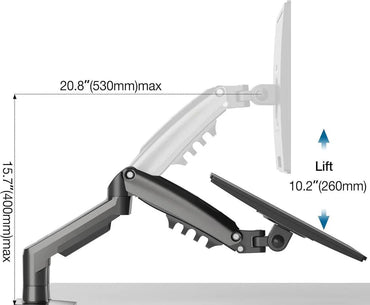 Rehisk Dual Monitor Mount for 15-32 Inch Screens - F160-1