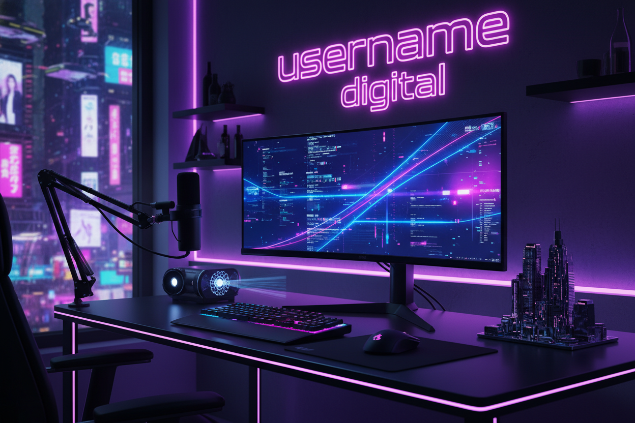 take away the dragon the letters and add username digital in neon lights 